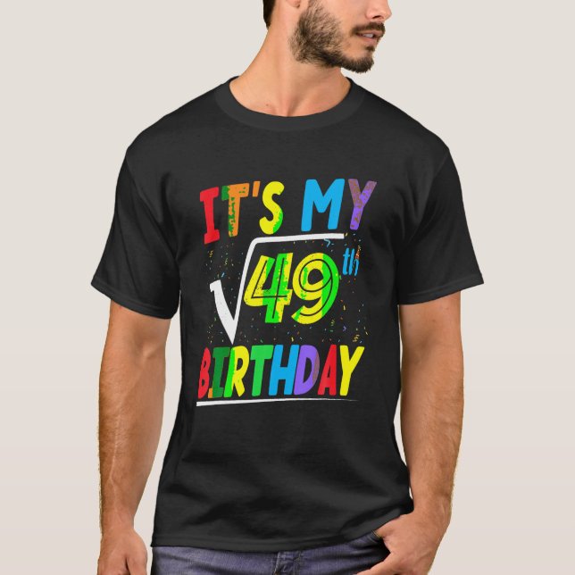 T-shirt C'est My 49th Birthday Mathematics Math Lover 7th  (Devant)