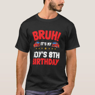 T-shirt C'est My Boy's 8th Birthday Kid Fire Truck Little