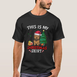 T-shirt C'est My Cairn Terrier Dog Santa Hat Christmas P