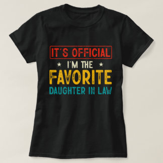 T-shirt C'est officiel Je suis la fille préférée en droit