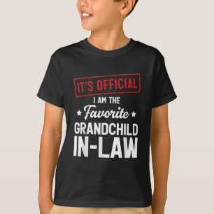 T-shirt C'est officiel Je suis le beau-enfant préféré