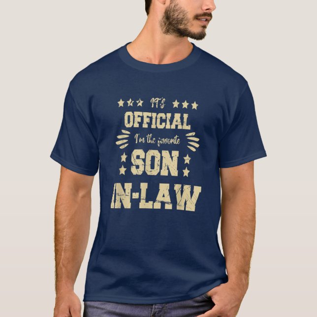 T-shirt C'est officiel Je suis le gendre favori (Devant)