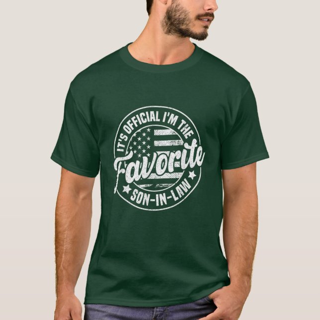 T-shirt C'est officiel, je suis le gendre préféré (Devant)
