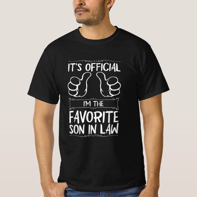 T-shirt C'est officiel Je suis le gendre préféré (Devant)