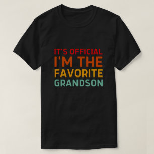 T-shirt C'est officiel Je suis le petit-fils favori