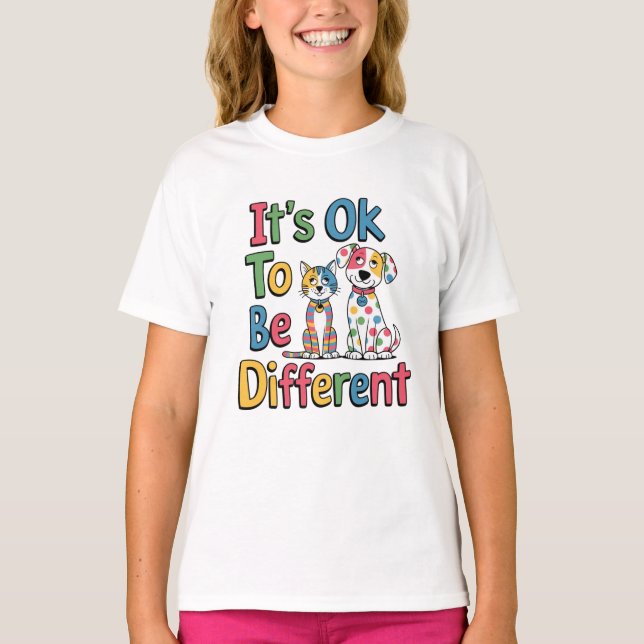 T-shirt C'est ok d'être différent (Devant)