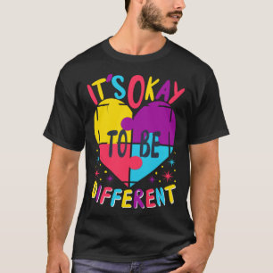 T-shirt C'est ok d'être différent Autism Child Awareness K