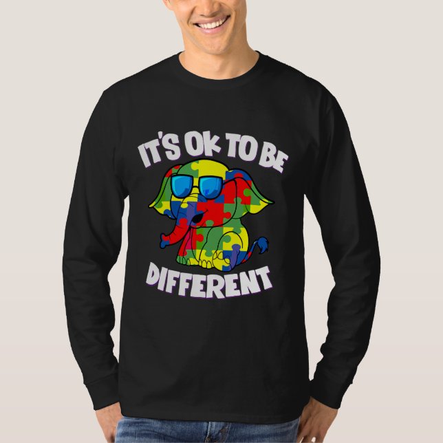 T-shirt C'Est Ok D'Être Différente Sensibilisation sur l'a (Devant)