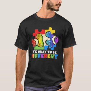 T-shirt C'est Okay d'être différent Poisson clown Autisme