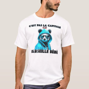 T-shirt C'est pas la capitale c'est marseille bébé marrapp