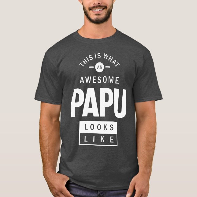 T-shirt C'est quoi un superbe papu (Devant)