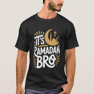 T-shirt C'est Ramadan Frère Mosquée Croissant Doré