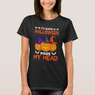 T-shirt C'est toujours Halloween dans ma tête Trois sorciè
