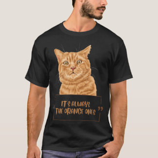 T-shirt C'est toujoursSon ami chat roux Orange Ones