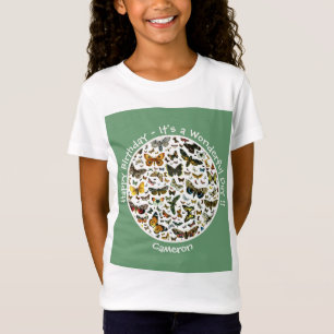 T-Shirt C'est un anniversaire papillon, collage d'objets p