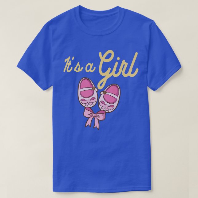 T-shirt C'est un Baby shower de révélation de genre fémini (Design devant)