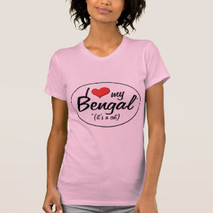 T-shirt C'est un chat ! J'aime le mon Bengale