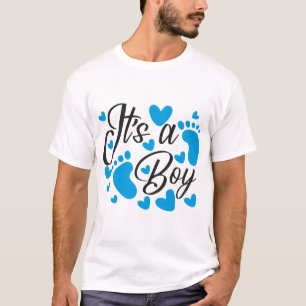 T-shirt C'est un garçon ! Annonce de la Baby Shower Bébé