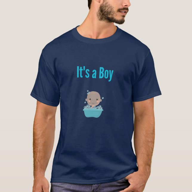 T-shirt C'est un garçon - Bain à bulles (Devant)