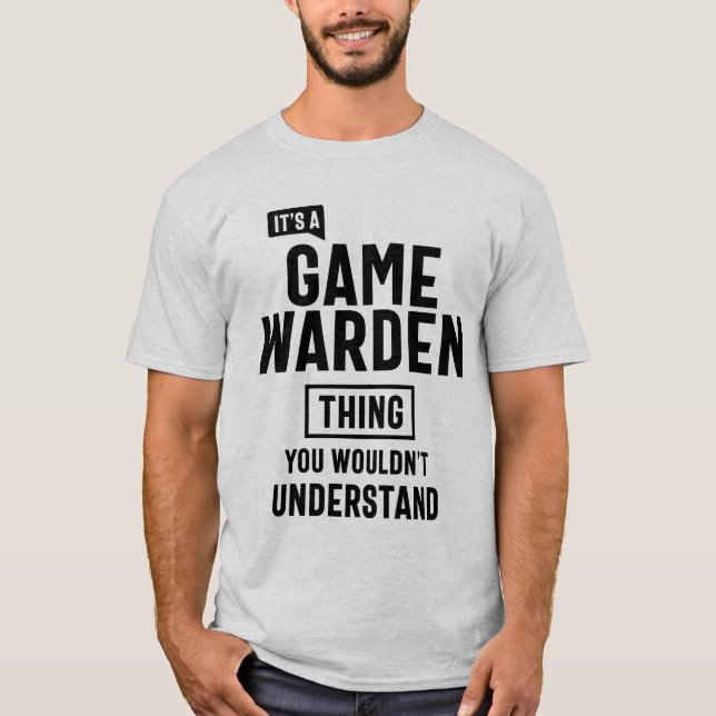 T-shirt C'est un Jeu Gardien Profession Profession Profess (Devant)