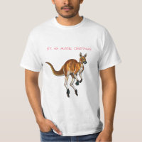 C'est un Noël australien avec un Kangourou rouge