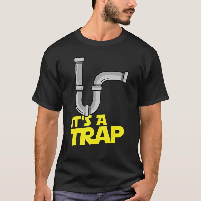 T-shirt C'est un plombier à papier (Devant)