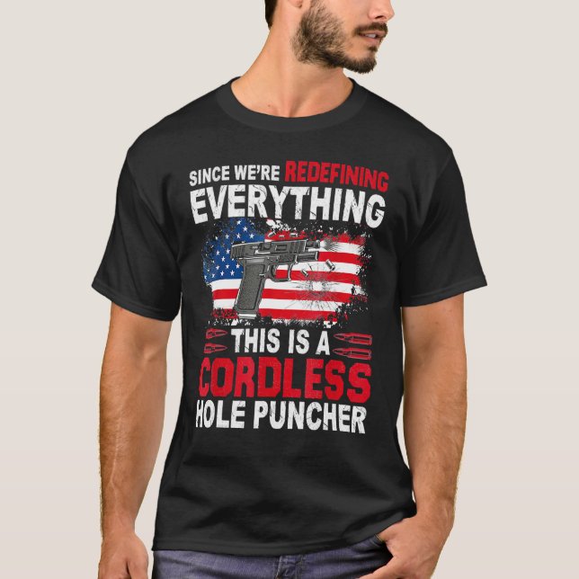 T-shirt C'est un pointeur de trou sans cordures - Nous red (Devant)