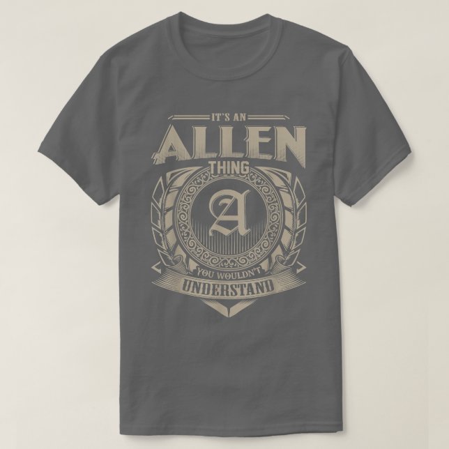 T-shirt C'Est Une Allen Que Vous Ne Comprendriez Pas Nom V (Design devant)