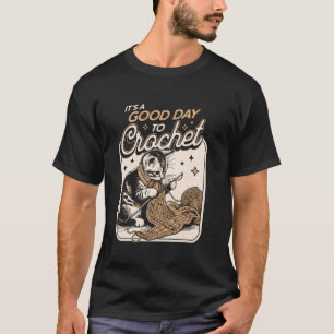 T-shirt C'est une bonne journée pour crocheter un chat - A