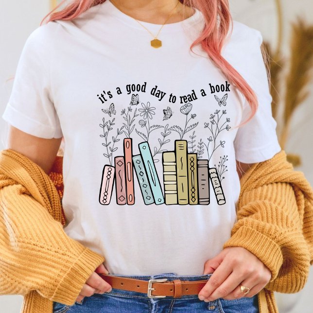 T-shirt C'est une bonne journée pour lire un livre, les am (It's a Good Day to Read a Book shirt, Reading shirt, Book Lover shirt Flower, gifts for book lovers)