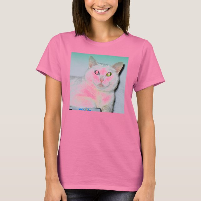 T-shirt C'est une fille grise (Devant)