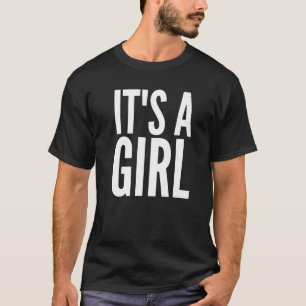 T-shirt C'est une fille rose Baby shower Adoption Genre