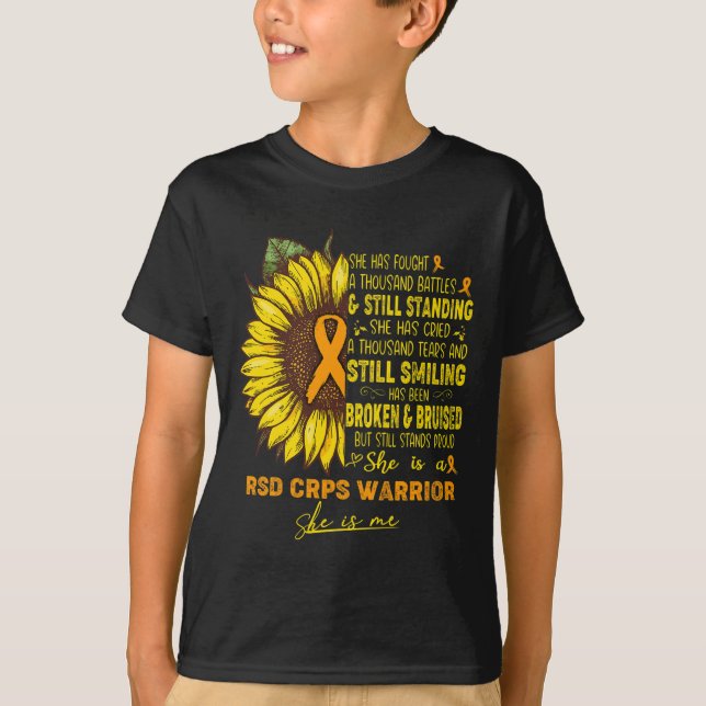 T-shirt C'est une guerrière de RSD CRPS, ELLE EST MOI (Devant)