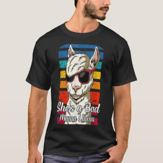 T-shirt C'est une mauvaise maman Llama Vintage pour maman 