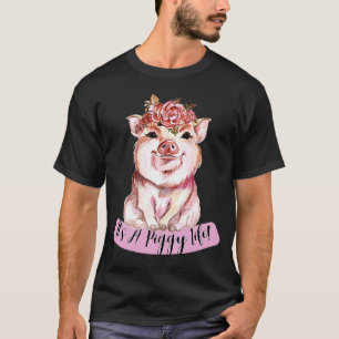 T-shirt C'est une vie de cochonnette Mignon cochon de styl