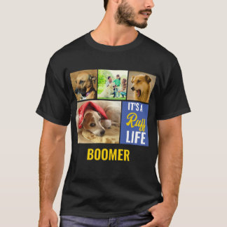T-shirt C'est une vie rude Personalized Dog Pet Photo Coll