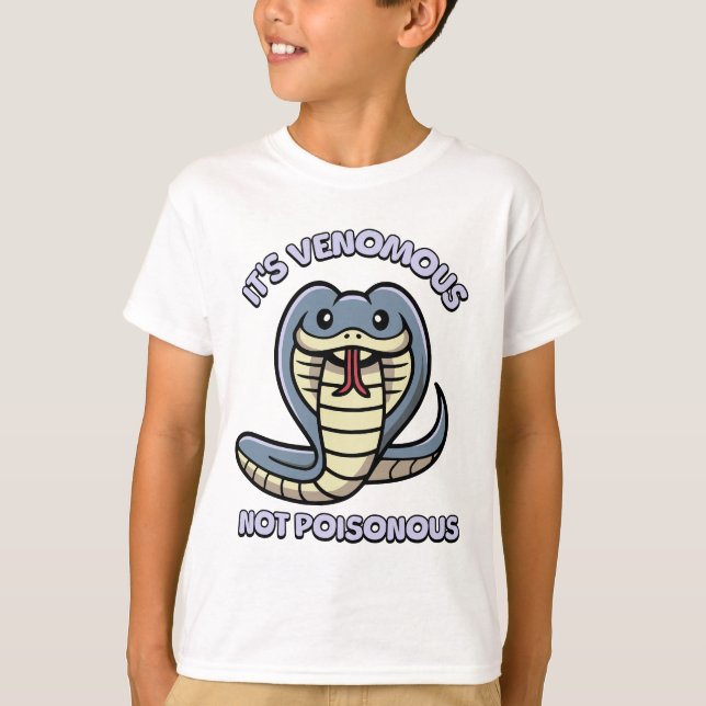 T-shirt C'est venimeux, pas pénible ! Carton de serpent mo (Devant)