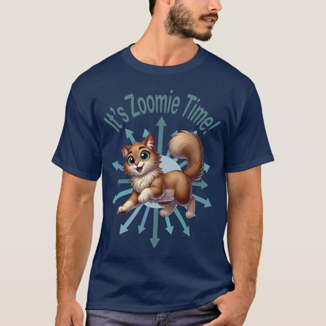 T-shirt C'est Zoomie Time Cute Brown & White Cat (Devant)
