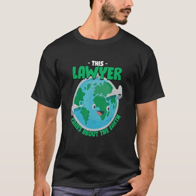 T-shirt Cet Avocat S'Intéresse À L'Attorne Nature De La Te (Devant)