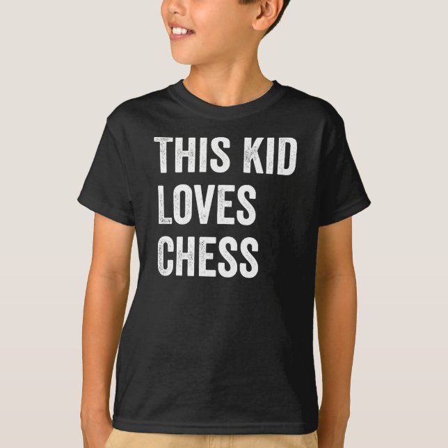 T-shirt Cet Enfant Aime L'Amoureux Des Échecs (Devant)