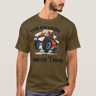 T-shirt Cet Enfant Aime Les Camions Monster Cadeau Adorabl