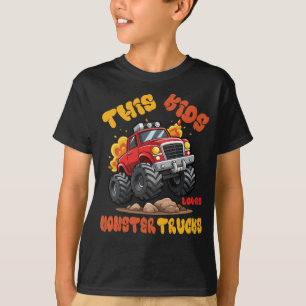 T-shirt Cet Enfant Aime Les Camions Monster, Les Camions E