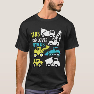T-shirt Cet Enfant Aime Les Camions Véhicules De Construct