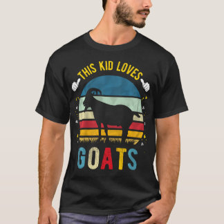 T-shirt Cet Enfant Aime Les Chèvres Les Garçons Et Les Fil