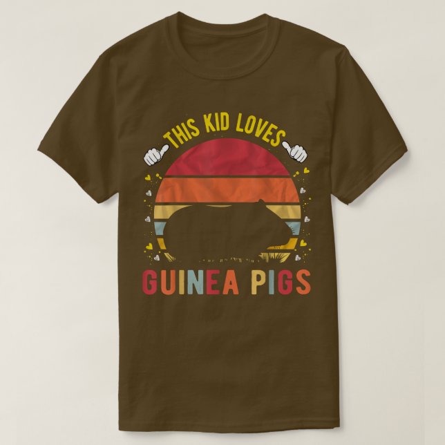 T-shirt Cet Enfant Aime Les Guinéens Chiens Garçons Et Fil (Design devant)