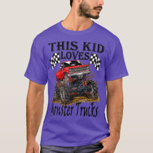 T-shirt Cet Enfant Aime Monster Trucks Garçons Filles
