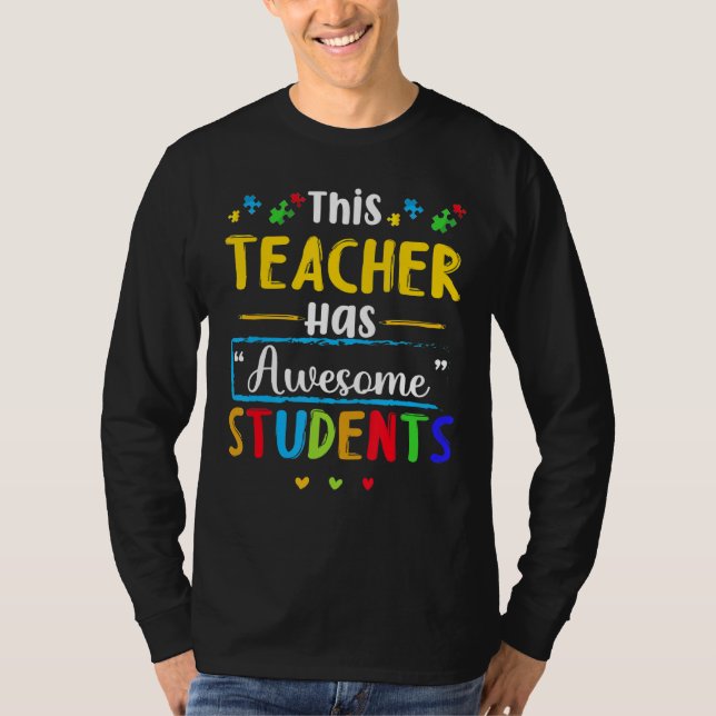 T-shirt Cet Enseignant A Étudiants Magnifiques Sensibilisa (Devant)