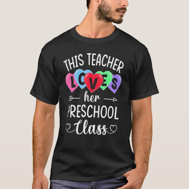 T-shirt CET ENSEIGNANT AIME SA CLASSE PRÉSCOLAIRE Chemises (Devant)