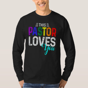T-shirt Cet homme pasteur t'aime fièrement gay lesbienne f