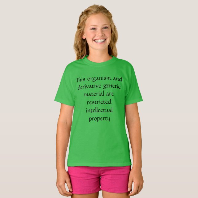 T-shirt Cet organisme--noir orphelin de propriété (Devant entier)